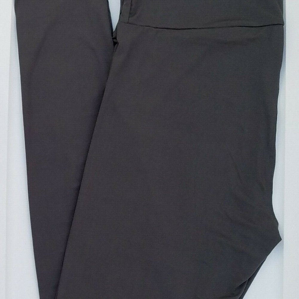 OS LuLaRoe One Size Leggings Versatile Solid Dark Charoal Gray NWT - Picture 2 of 3